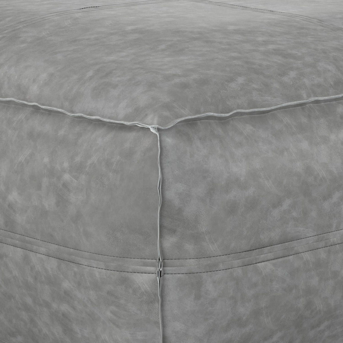 Large square coffee table pouf with gray vegan cover, HouseOfZazla on Tampa Home & Garden Store