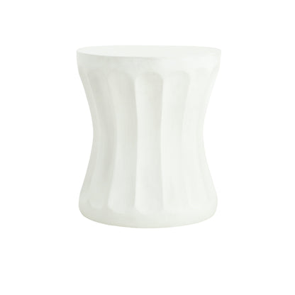 Outdoor round concrete antique white side table by HouseOfZazla on Tampa Home & Garden Store