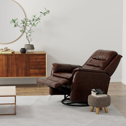 Manual Swivel Recliner and Adjustable Footrest