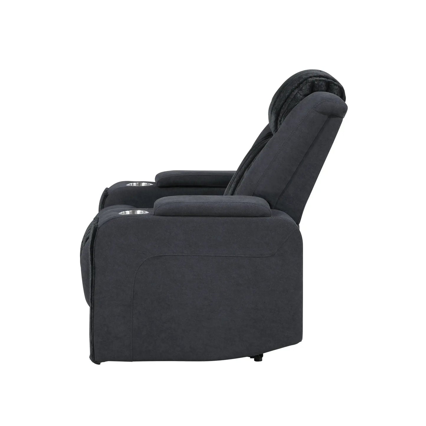 Duran Power Recliner with Power Headrest in charcoal gray fabric pair by Unique Piece Furniture on Tampa Home & Garden Store