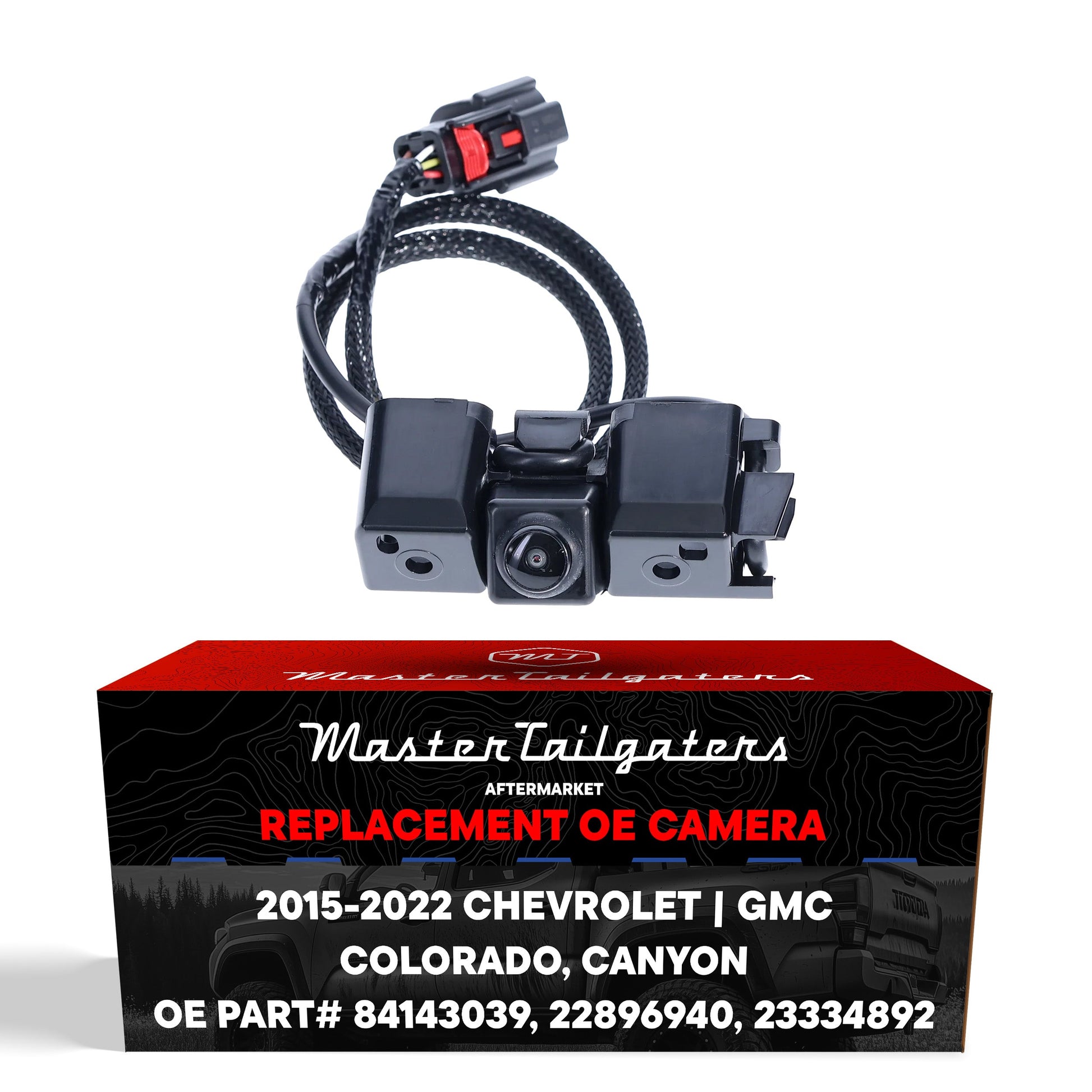 Master Tailgaters OEM backup camera for GMC Canyon and Chevy Colorado with braided harness on Tampa Home & Garden Store
