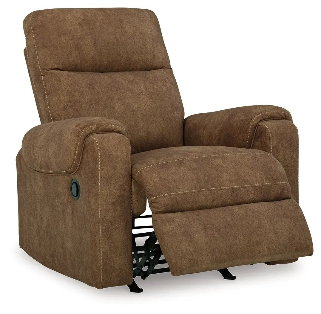 Rocker Recliner Edenwold brindle fabric by Unique Piece Furniture with plush cushions on Tampa Home & Garden Store