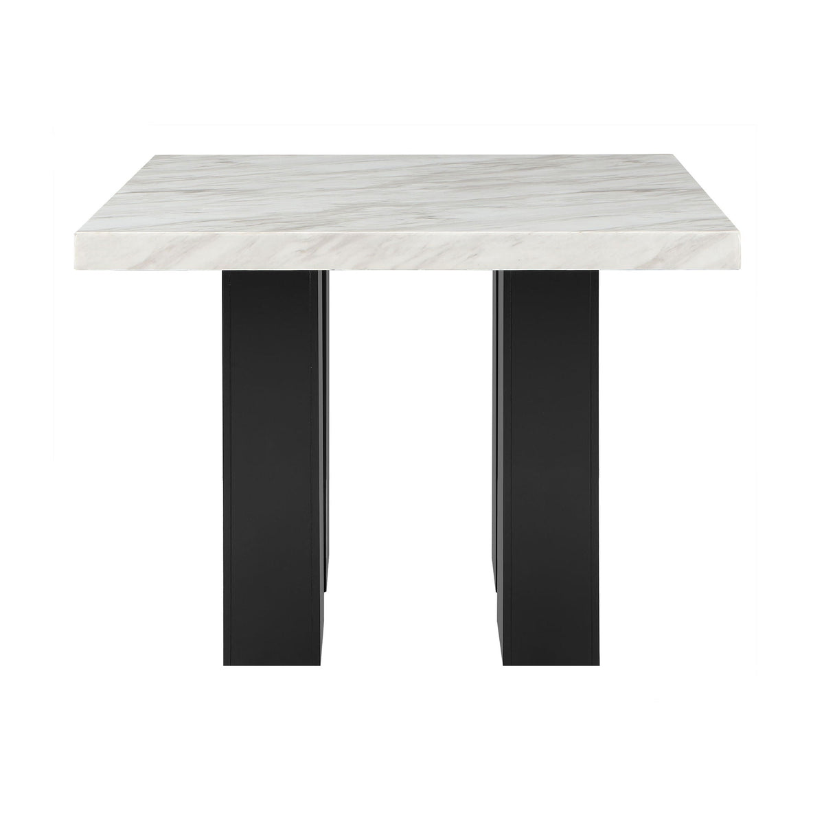 Mikha Bar Table with extra thick white marble top and black legs by HouseOfZazla on Tampa Home & Garden Store