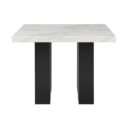 Mikha Bar Table with extra thick white marble top and black legs by HouseOfZazla on Tampa Home & Garden Store