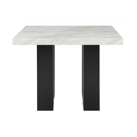 Faux marble bar table with black metal legs on Tampa Home & Garden Store