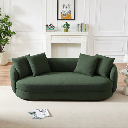 Dylan Modern French Boucle Sofa dark green boucle stationary by Unique Piece Furniture on Tampa Home & Garden Store