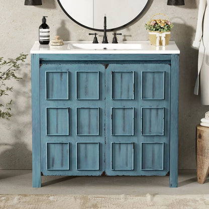 Bathroom Vanity Organizer with Sink and Cabinet