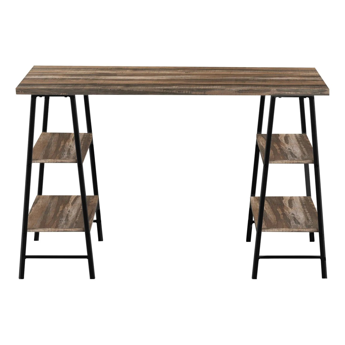 Industrial Computer Desk with Shelves for Home