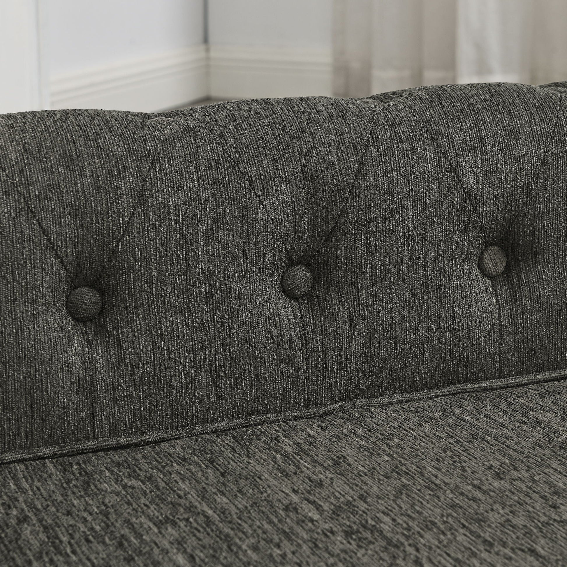 Modern Elegant Rectangle Pet Bed by HouseOfZazla, dark gray tufted elevated dog sofa on Tampa Home & Garden Store