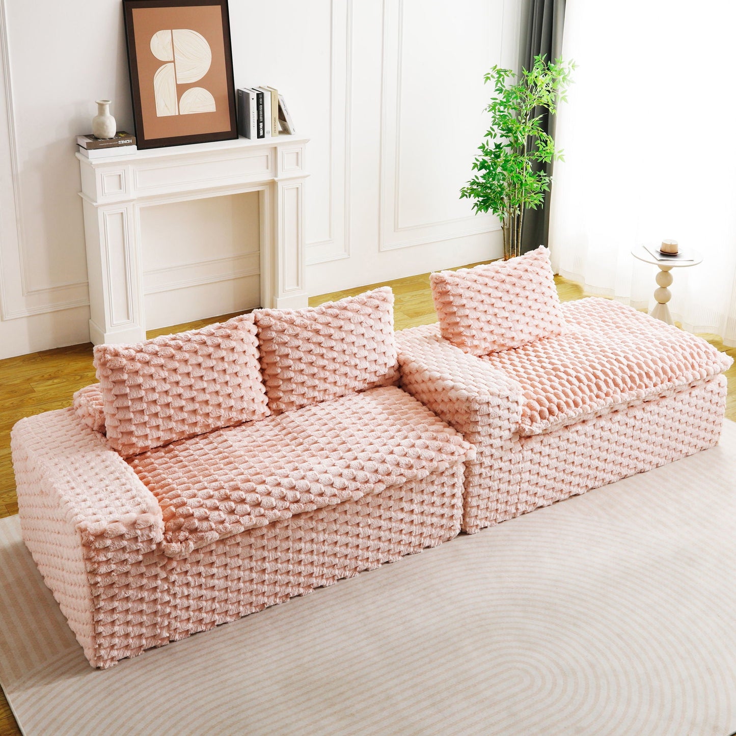 Modular Convertible Sofa and Twin Chaise Lounge