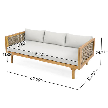 Wicker Outdoor Patio Furniture Set with Daybed