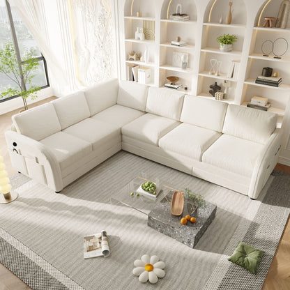 L Shaped Couch With Pull Out Bed And Usb Port
