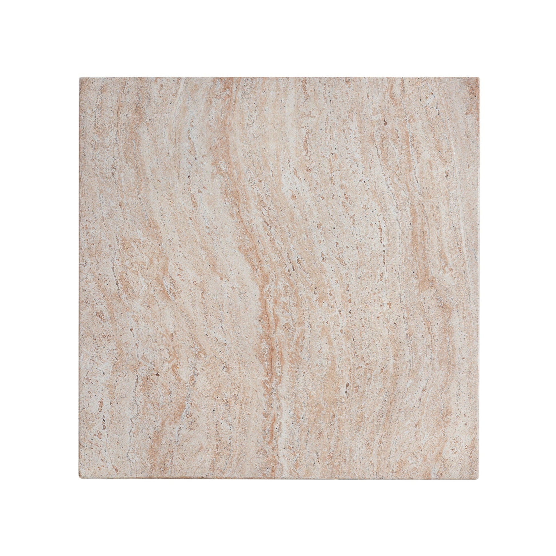 Outdoor indoor square lightweight side table beige stone texture top on Tampa Home & Garden Store