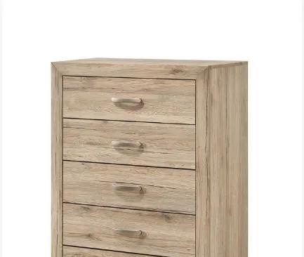Miquell Elegant Design Chest, 5-drawer oak finish accent chest by Unique Piece Furniture on Tampa Home & Garden Store