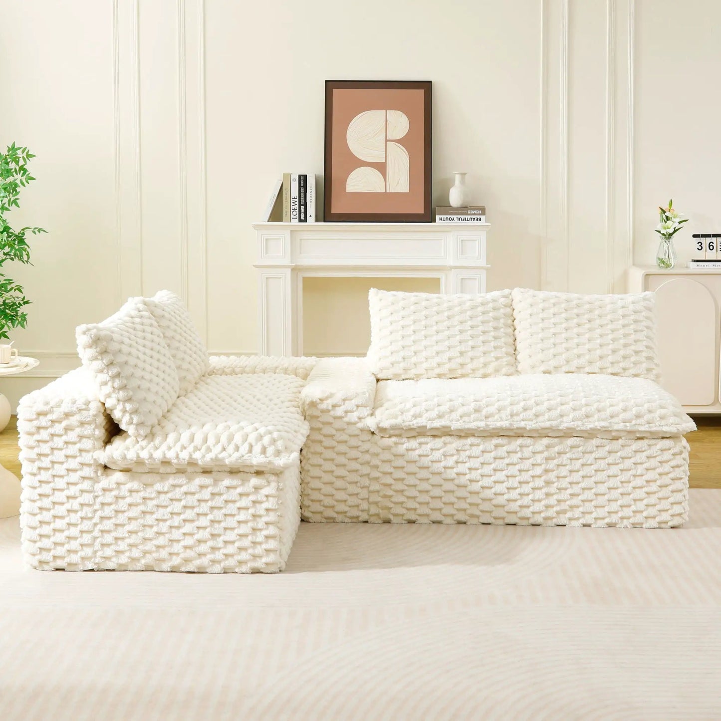 Multifunctional Sofa Side by Side or Facing