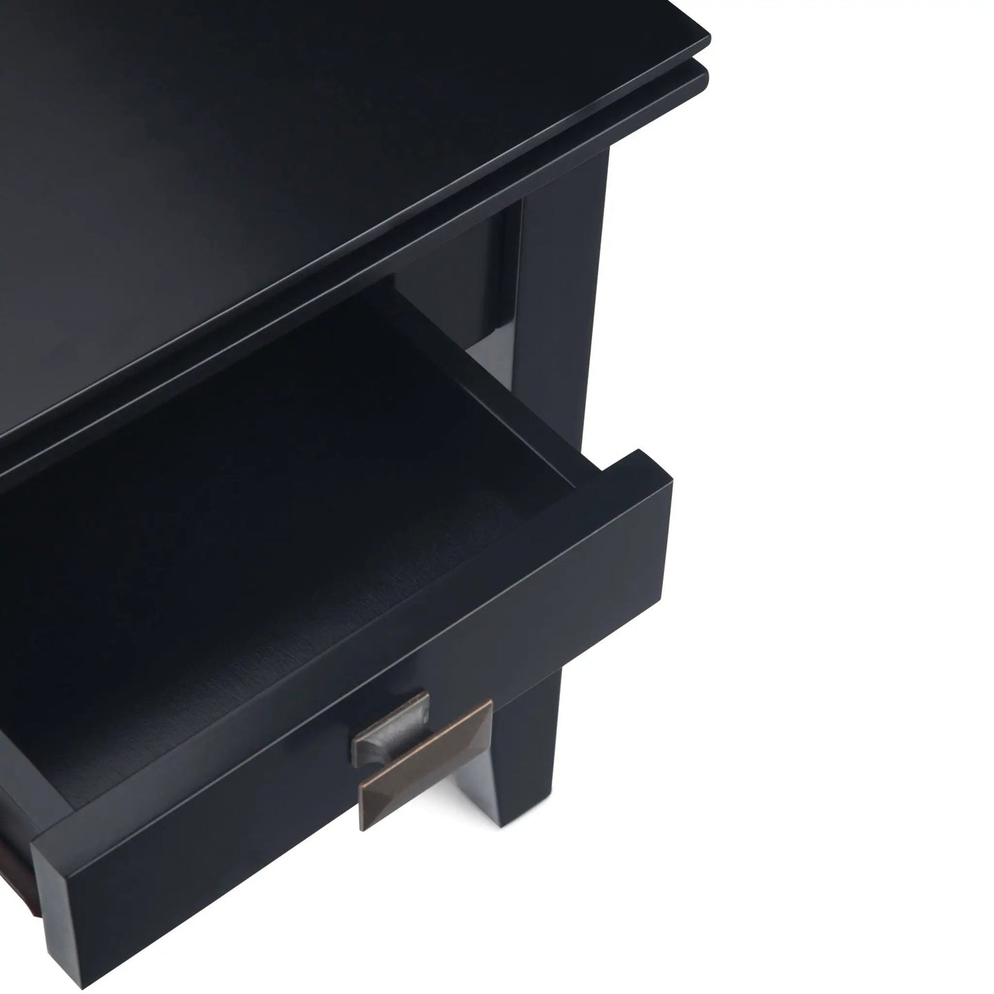 Artisan Handcrafted End Table by Unique Piece Furniture with drawer pulls in matte black on Tampa Home & Garden Store