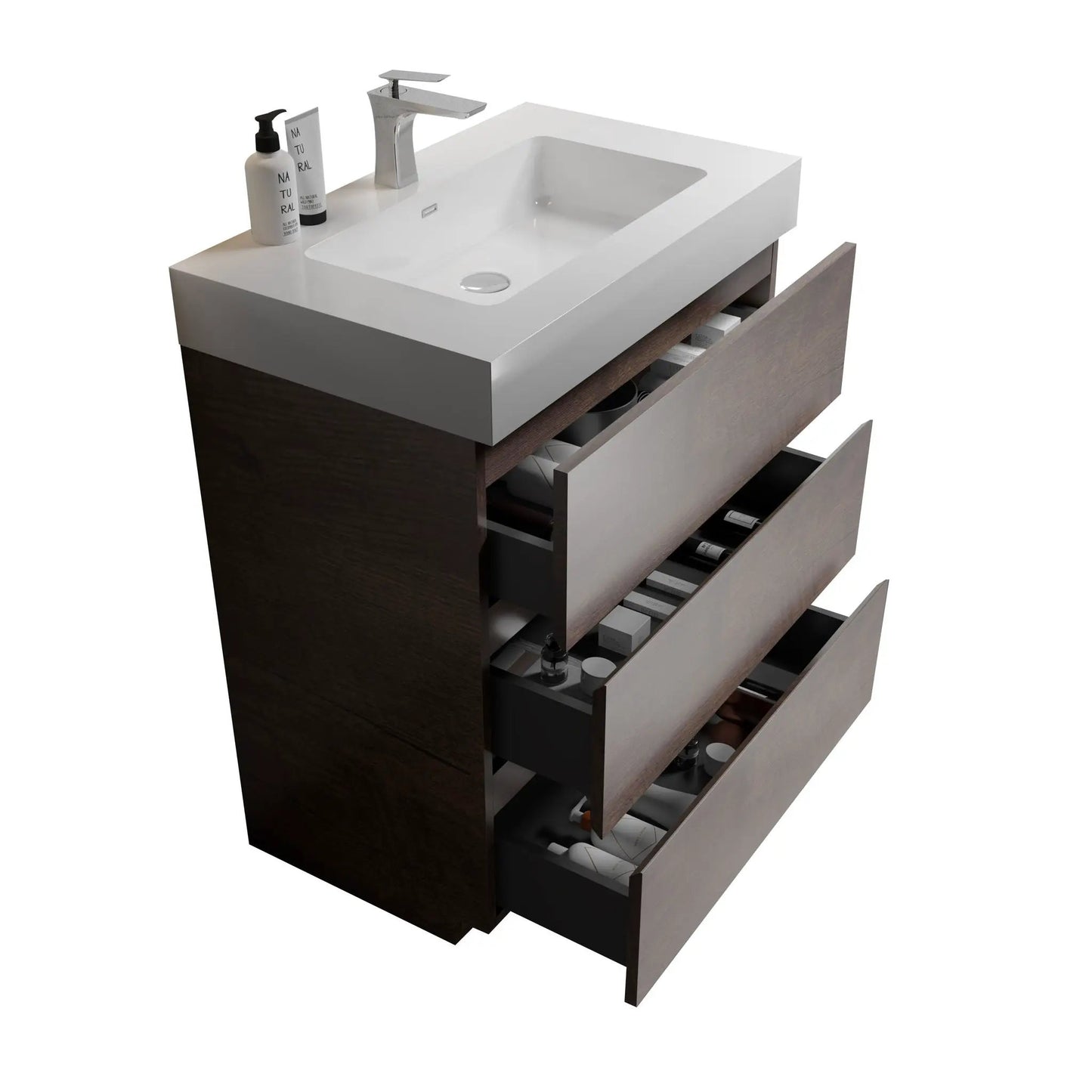 Alice Bathroom Vanity with Large Storage and Sink