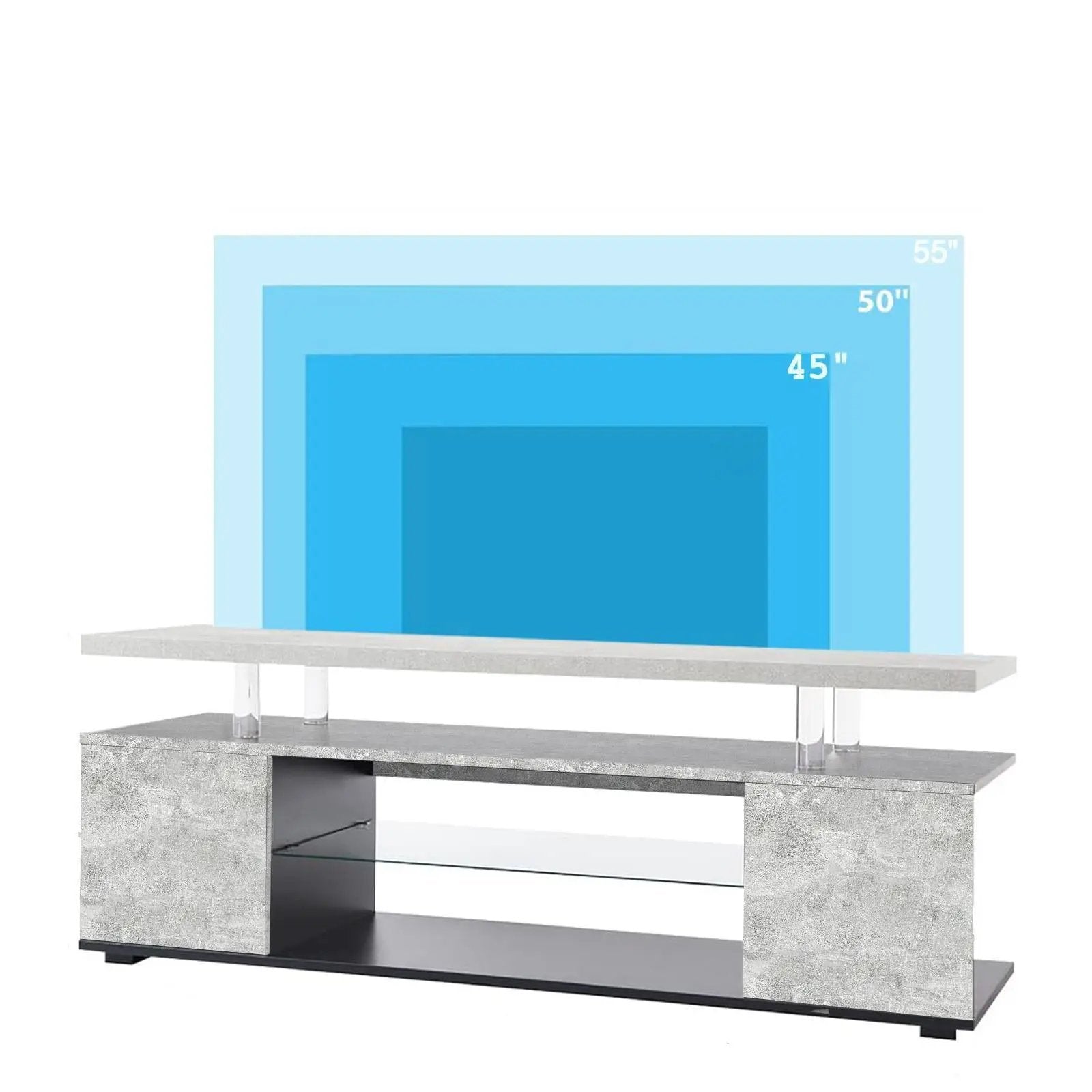 TV stand with LED lighting and large side cabinet by Unique Piece Furniture on Tampa Home & Garden Store