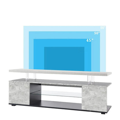 TV stand with LED lighting and large side cabinet by Unique Piece Furniture on Tampa Home & Garden Store