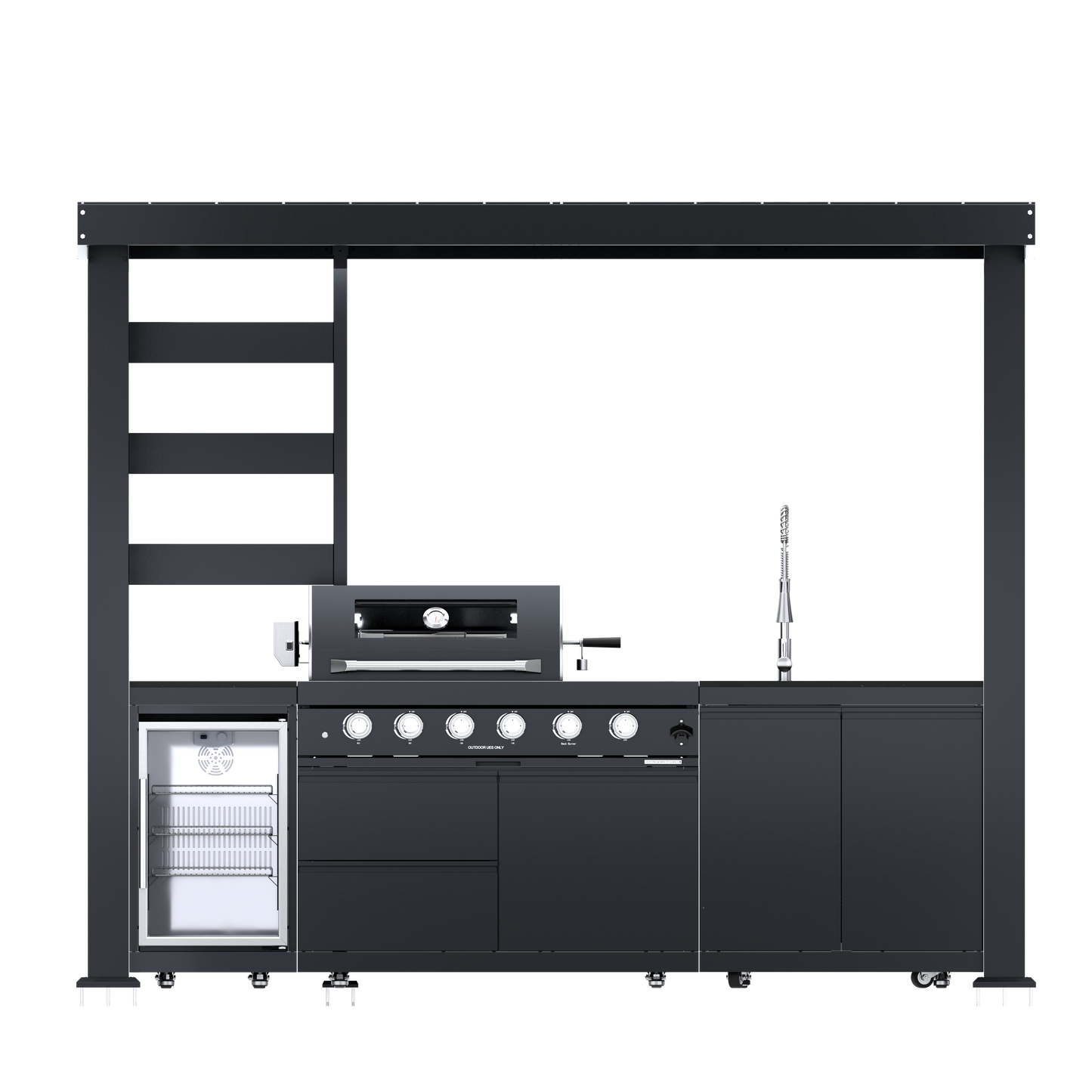 Deluxe 110 Inch Stainless Steel Gas Kitchen Grill