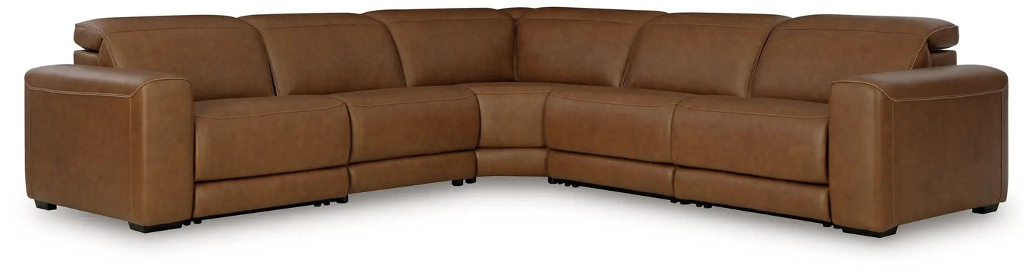 Contemporary Power Reclining Sectional Loveseat