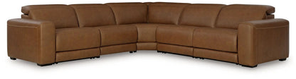 Contemporary Power Reclining Sectional Loveseat