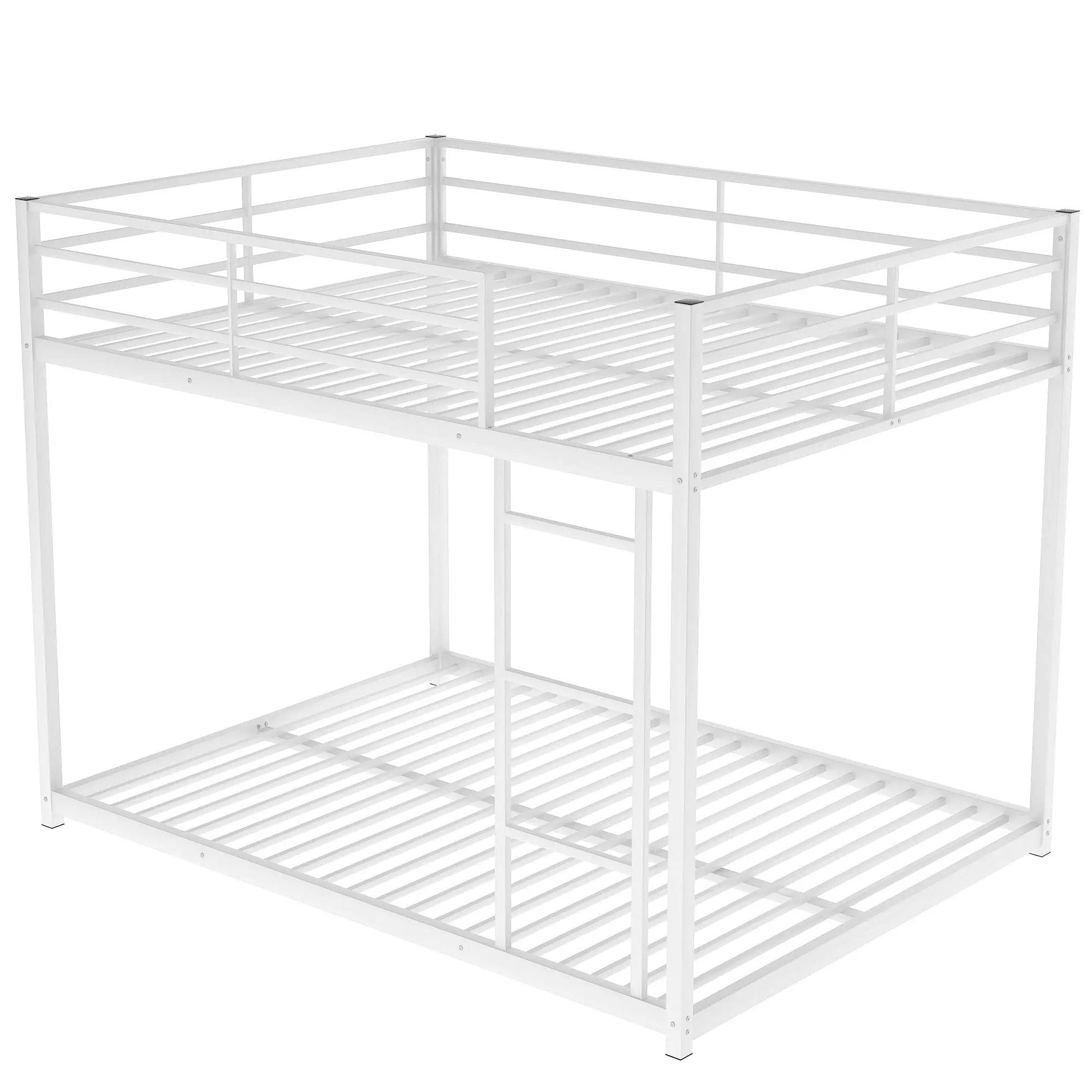 Metal bunk bed with ladder, white steel frame with slatted bunks on Tampa Home & Garden Store on Tampa Home & Garden Store
