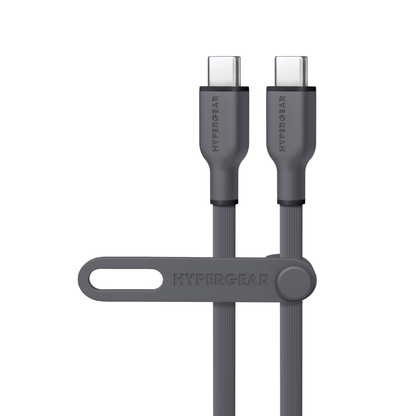 Flexi PRO USB-C to USB-C Cable 15ft gray braided HyperGear connectors (2 cables) on Tampa Home & Garden Store