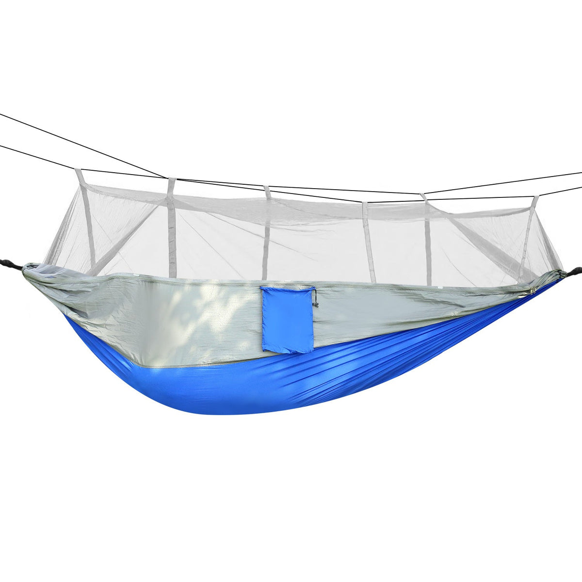 GemGear 600lbs load 2-person blue nylon camping hammock with mosquito net and carry bag on Tampa Home & Garden Store