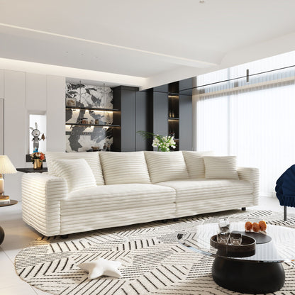 4 Seat Modern Comfy Upholstered Sofa Cloud Couch by HouseOfZazla in white fabric on Tampa Home & Garden Store