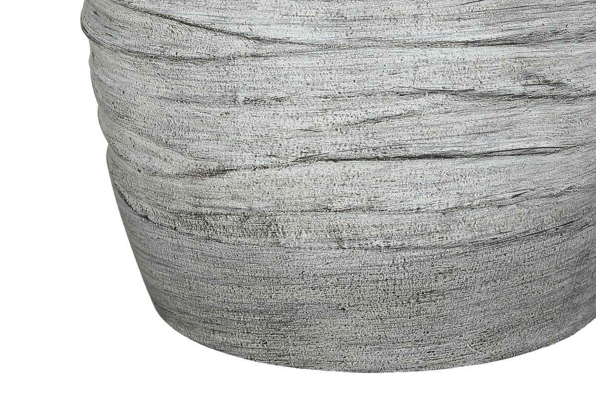 Table lamp resin gray cream textured base with layered ridges modern design HouseOfZazla on Tampa Home & Garden Store