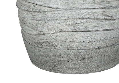 Table lamp resin gray cream textured base with layered ridges modern design HouseOfZazla on Tampa Home & Garden Store