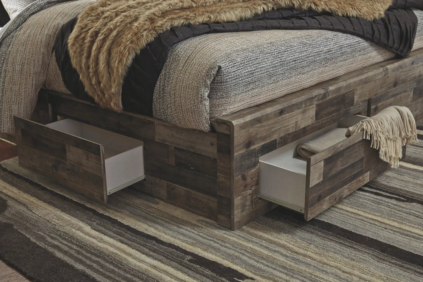 Derekson Panel Bedroom Set with Butcher Block