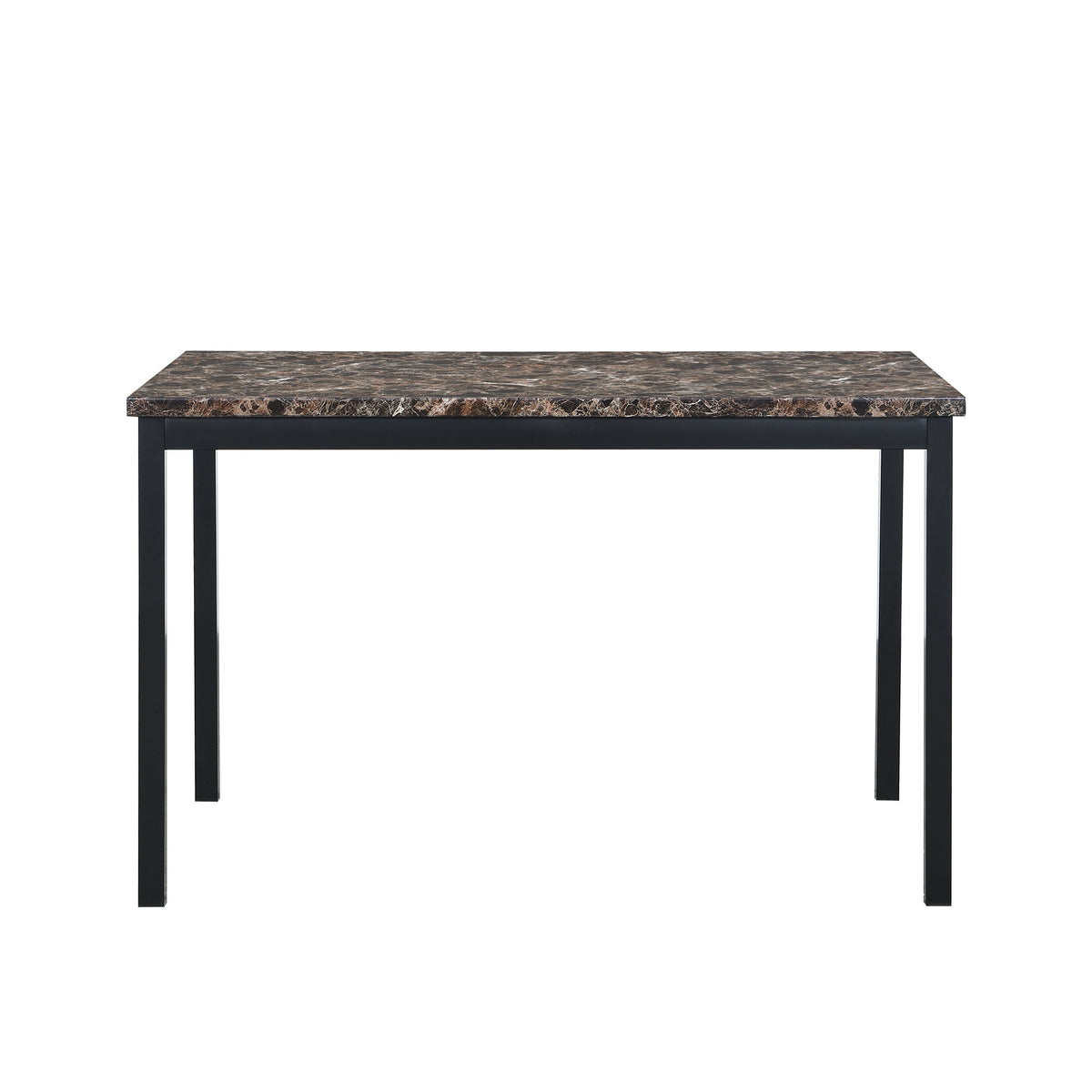 Coffee table from HouseOfZazla Metal Dinette Set, black metal frame with faux marble top on Tampa Home & Garden Store