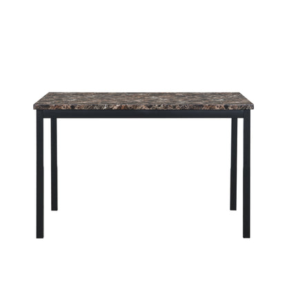 Coffee table from HouseOfZazla Metal Dinette Set, black metal frame with faux marble top on Tampa Home & Garden Store