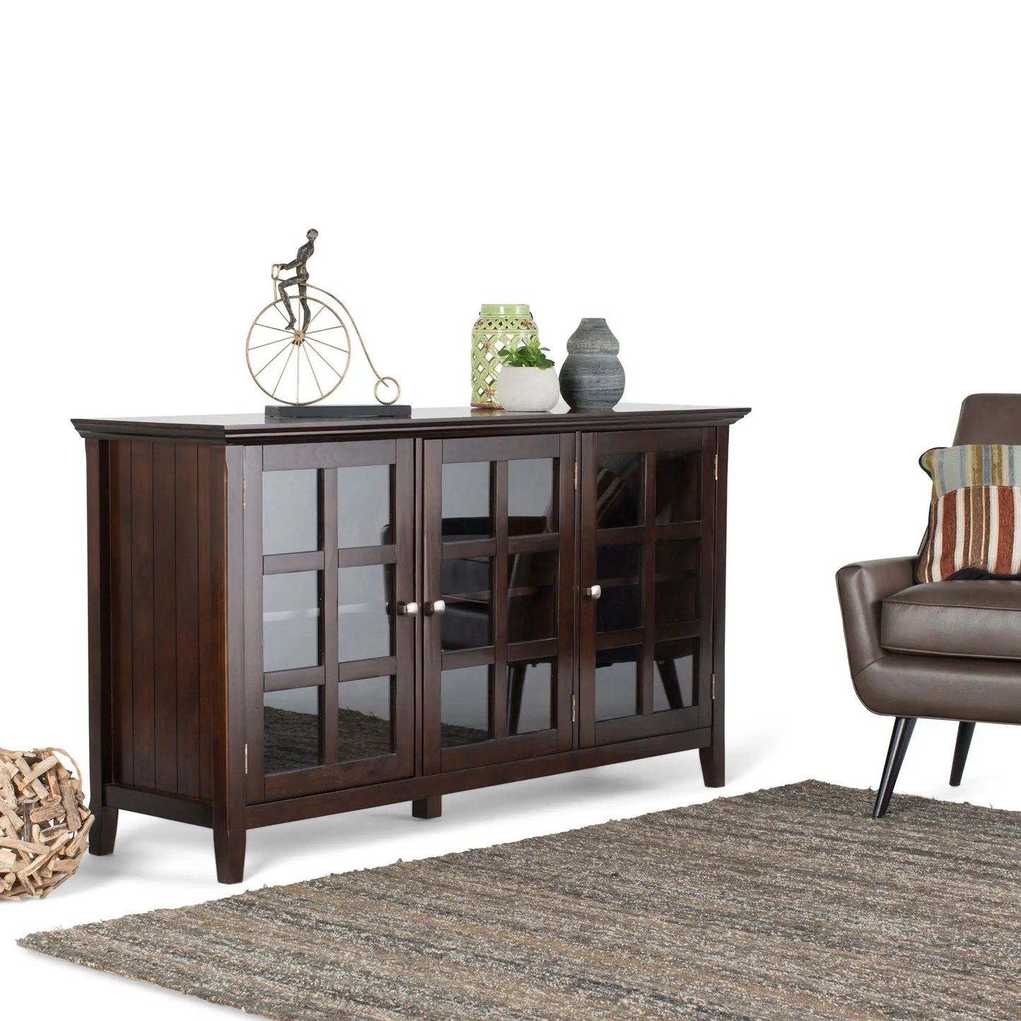 Acadian Wide Storage Cabinet Handcrafted