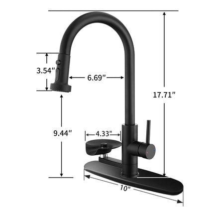 3 In 1 Kitchen Faucet and Press Glass Rinser