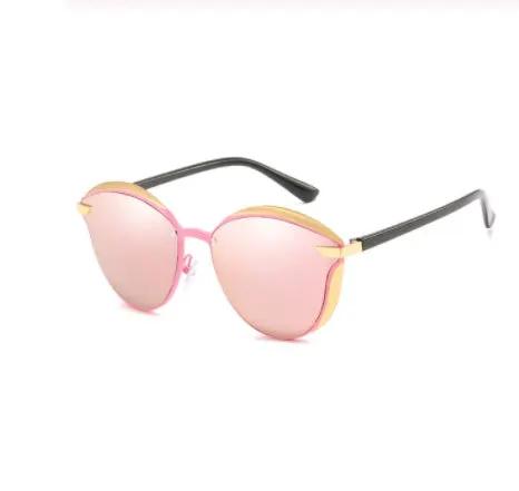 Metal polarized casual glasses pink round lenses with black temples FLIPSTYLEZLLC on Tampa Home & Garden Store