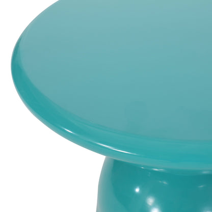 Modern Round Metal Pedestal Outdoor Table