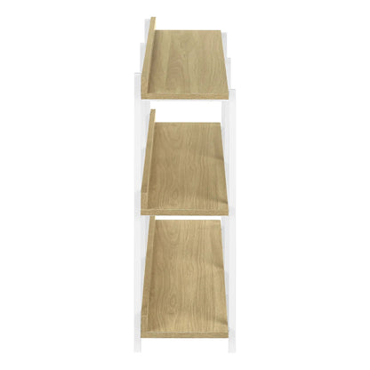 Accent Console Table for Entryway, 3-tier oak shelves in white frame Unique Piece Furniture on Tampa Home & Garden Store