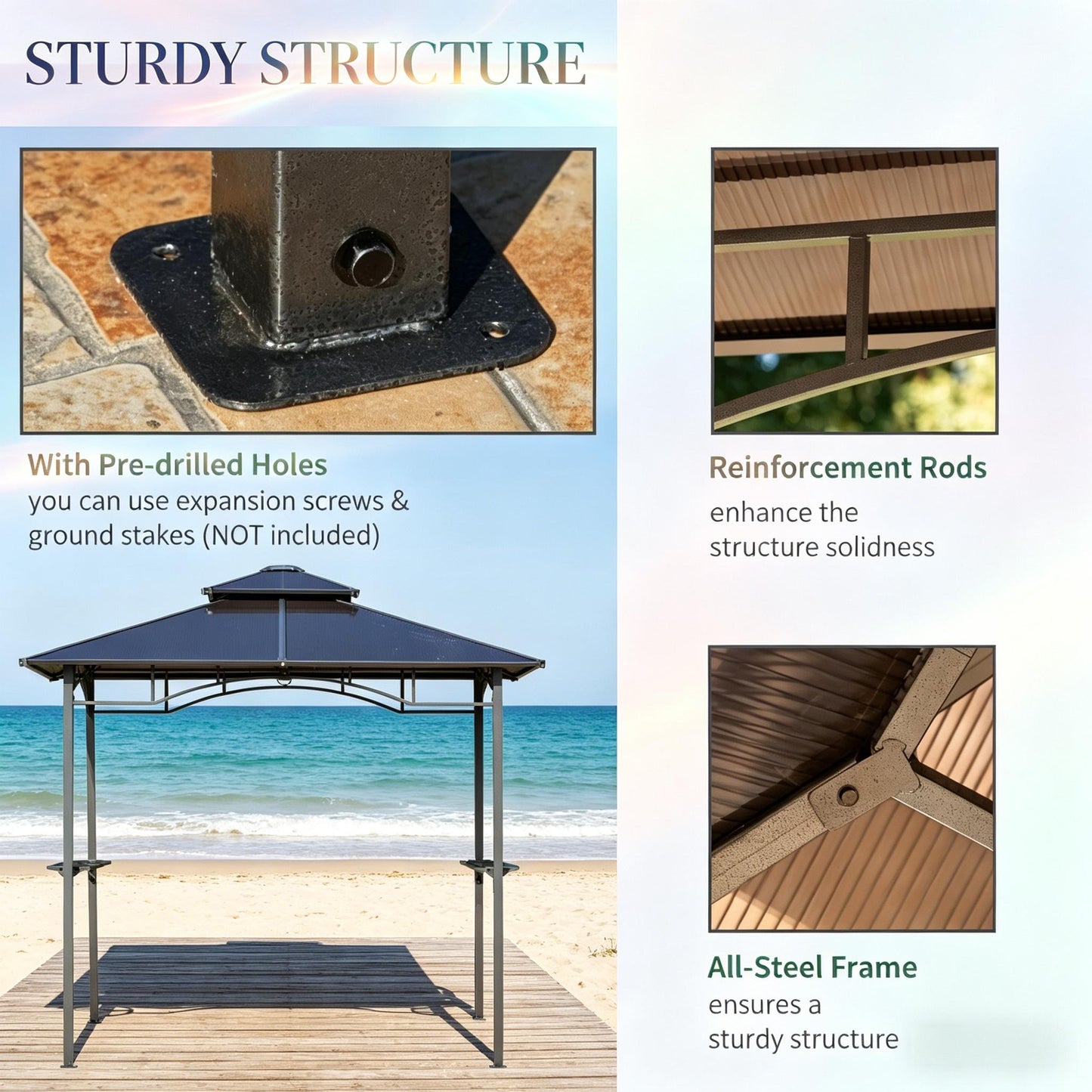 Outdoor Bbq Canopy Gazebo and Shade Shelter