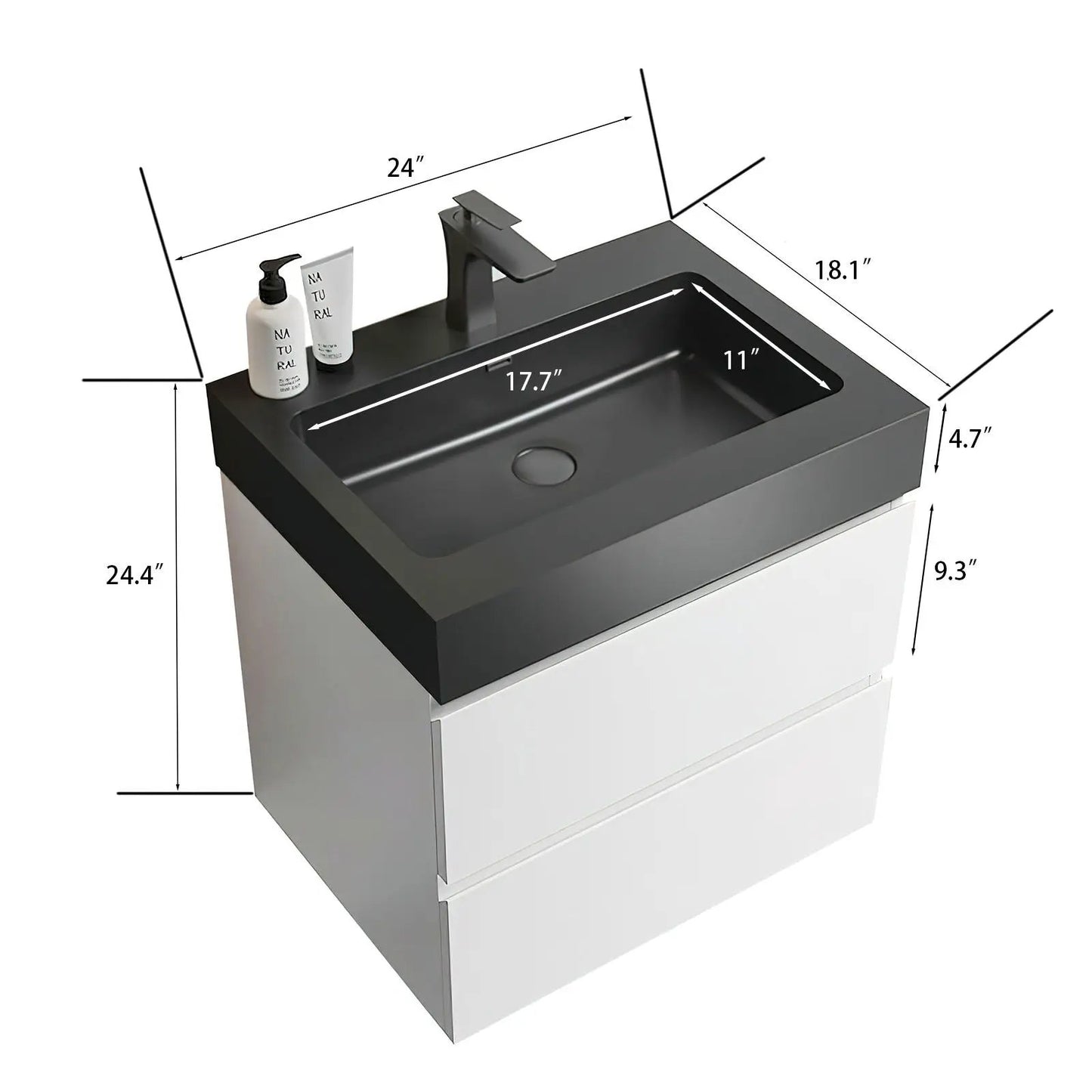 Alice Wall Mounted Floating Vanity With Sink
