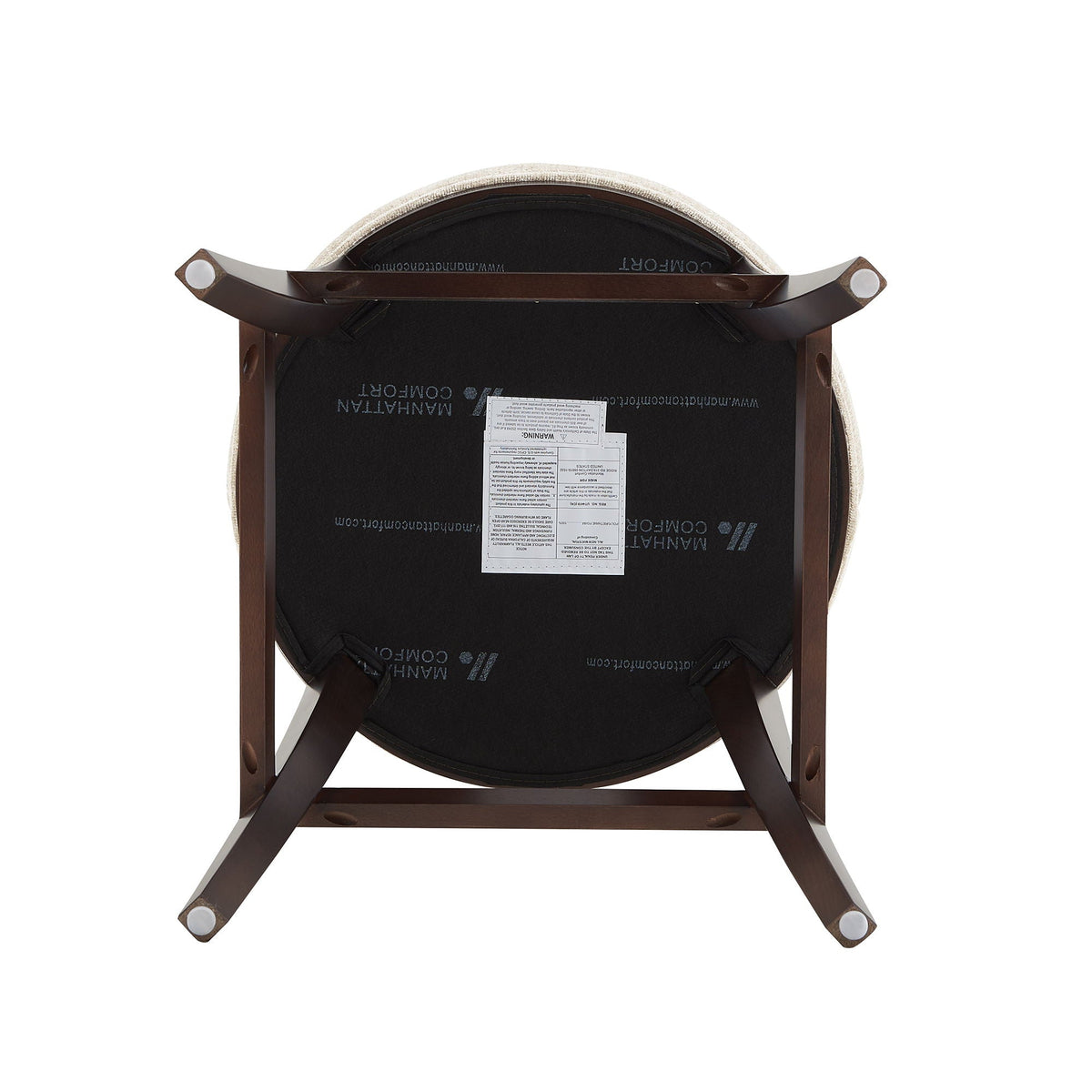 Bar Height Barstool with Backrest beige seat and brown wood frame HouseOfZazla 28–30in on Tampa Home & Garden Store