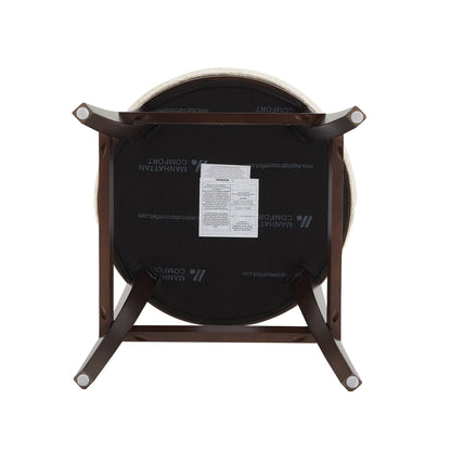 Bar Height Barstool with Backrest beige seat and brown wood frame HouseOfZazla 28–30in on Tampa Home & Garden Store