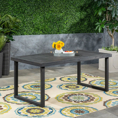 Outdoor Acacia Wood Dining Table and Sandblast