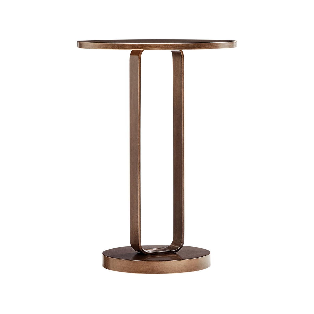 Round Accent Table antique bronze finish with open oval pedestal by HouseOfZazla on Tampa Home & Garden Store