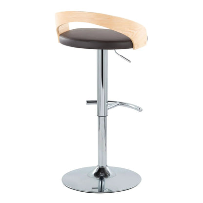Grotto Contemporary Adjustable Barstool Swivel