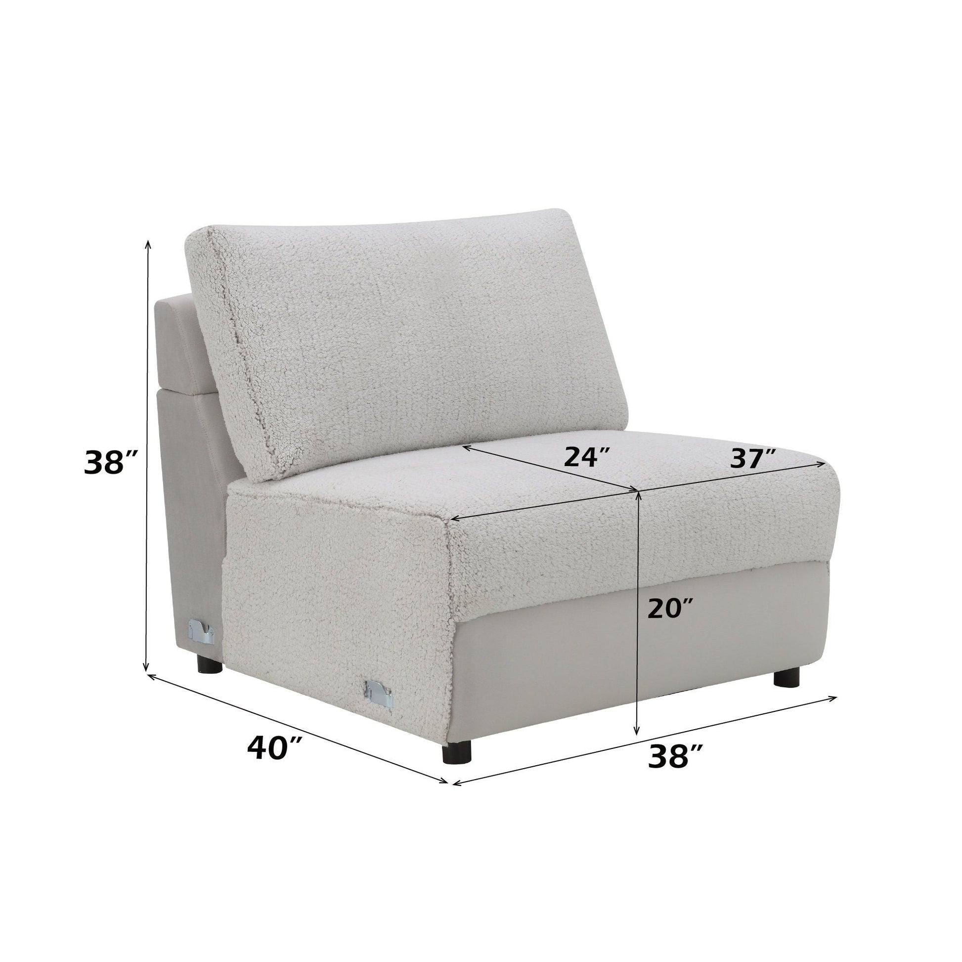 Tarrance modular power reclining sectional gray by HouseOfZazla; 40W x 38D on Tampa Home & Garden Store