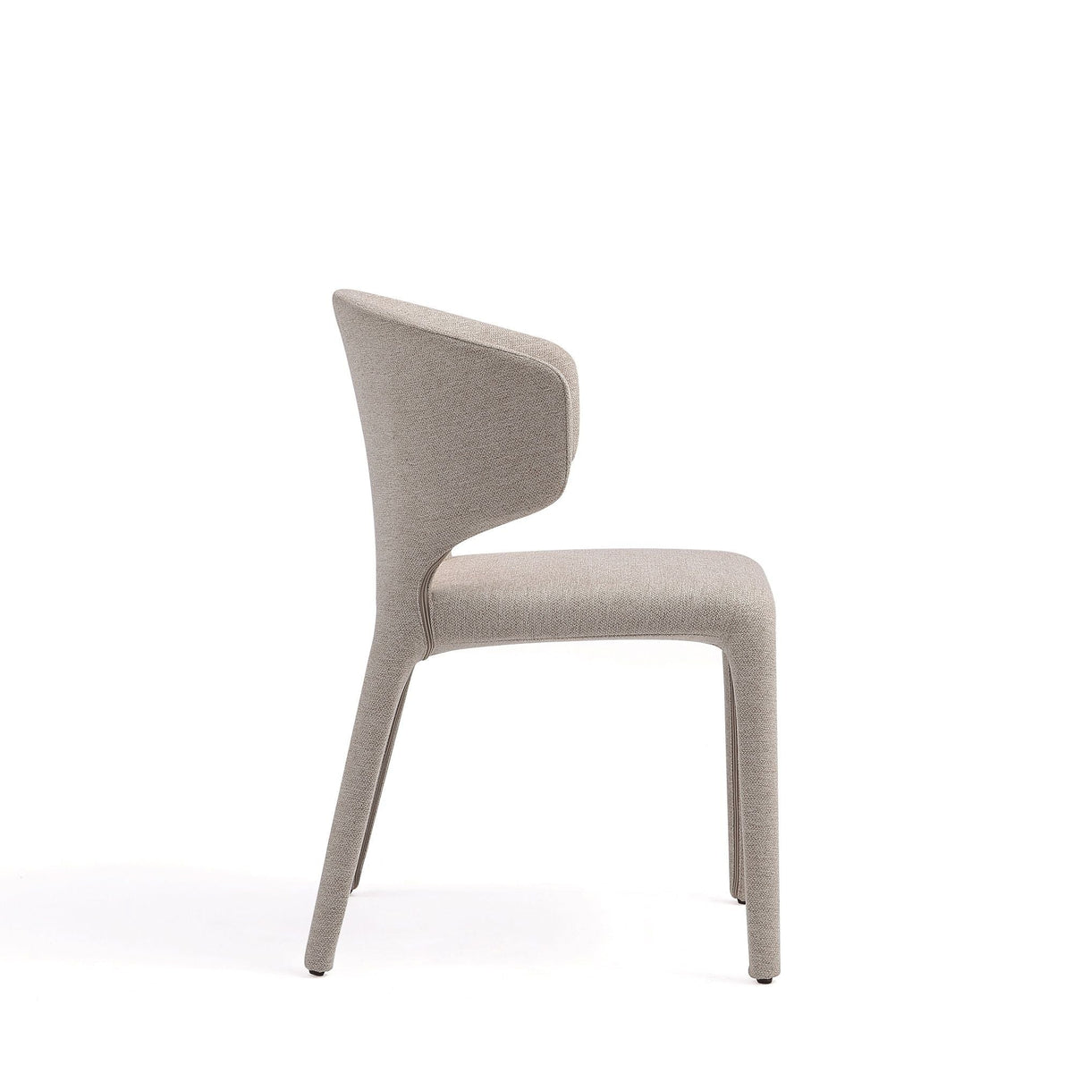 Conrad dining chair set of 2 in beige textured upholstery with metal frame on Tampa Home & Garden Store