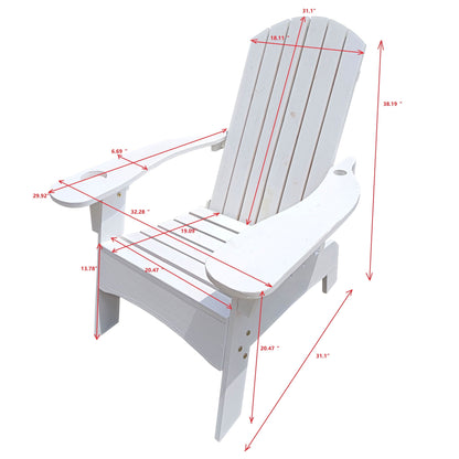 Outdoor Wood Adirondack Chair and Umbrella Hole